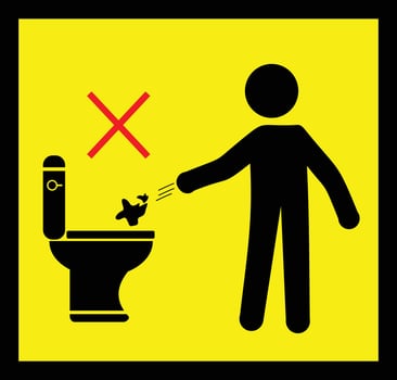Bathroom Glyph Icon or Male , Female , Handicap toilet sign vector