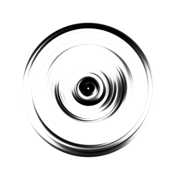 Black and white radial abstract background overlay. Circle effect. Graphic illustration with transparent background. png