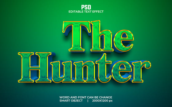 Hunter Text Effect psd