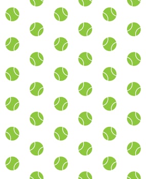 Seamless pattern of flat tennis ball vector