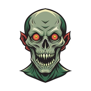 Cartoon Skull with Fangs vector
