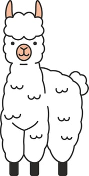 cute llama illustration vector