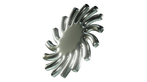 A silver object with a spiral shape png