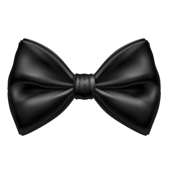 Generated Ai Black ribbons tied in a bow png