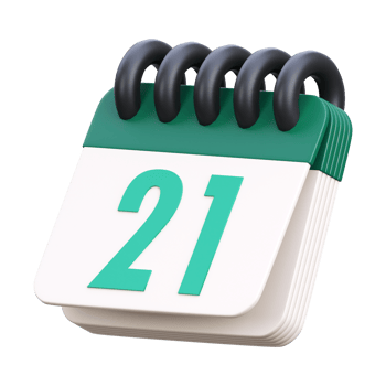 3d render of calendar icon illustration png