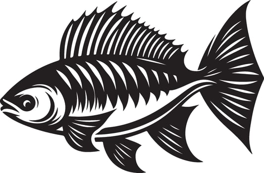 beautiful fish silhouette vector