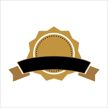 Flat shield badge icon element vector
