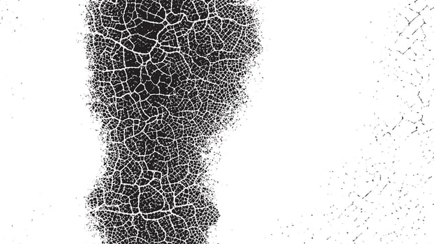 Black Grunge Effect Texture on White Background for Overlays vector