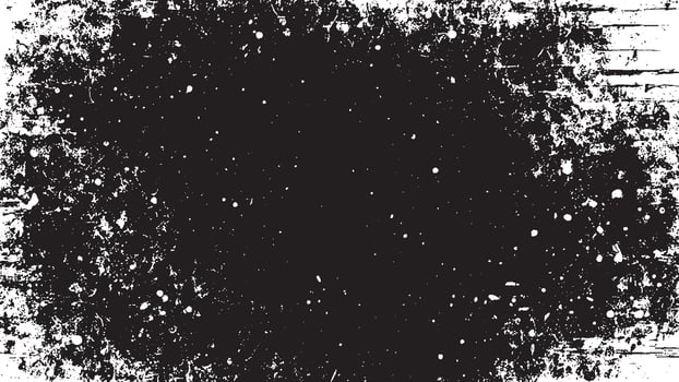 Black Grunge Texture on White Background for Backgrounds and Overlays vector