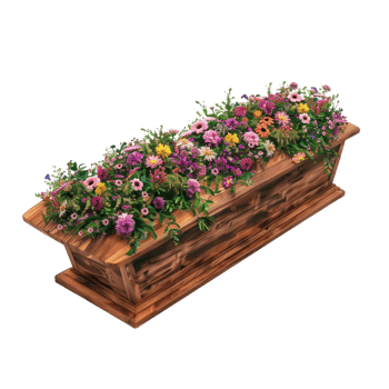 Generated Ai Wooden coffin png