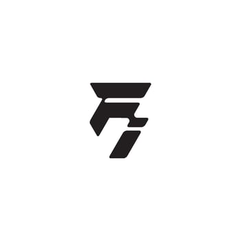 esport concept monogram initial logo letter dynamic and cool design IF vector