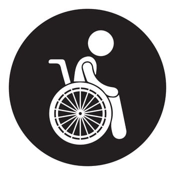 disabled person icon vector