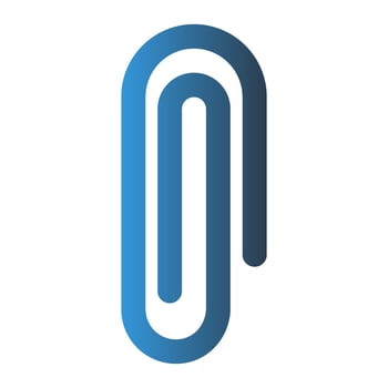 Paper clip outline icon. with gradient colors suitable for interfaces, websites, UI and mobile apps. vector