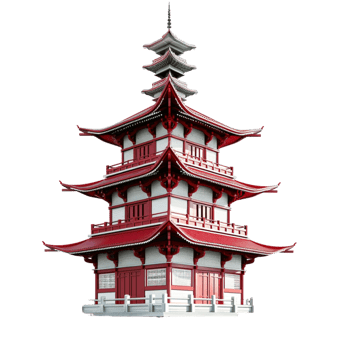 Generated Ai Japanese Pagoda temple png