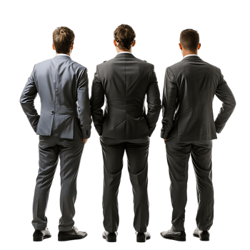 Business mans from the back looking at something png