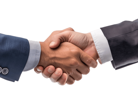 the close-up of a handshake between two businessmen png