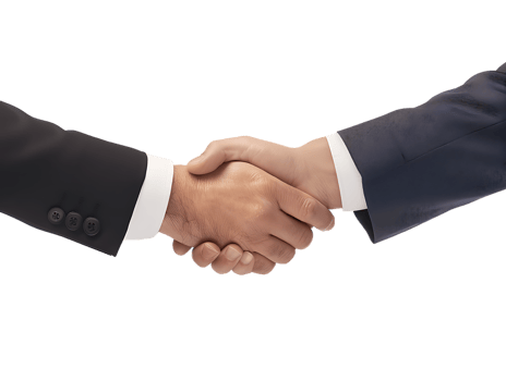 the close-up of a handshake between two businessmen png