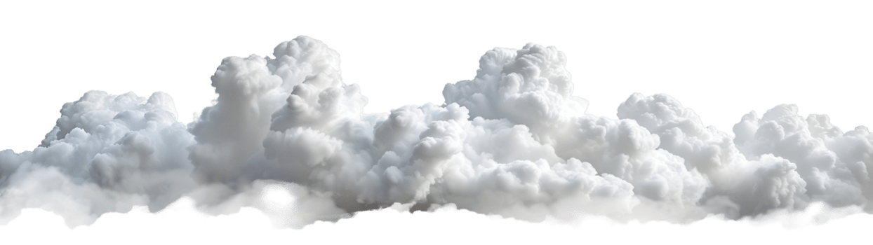 Isolated white natural cloud on transparent background png