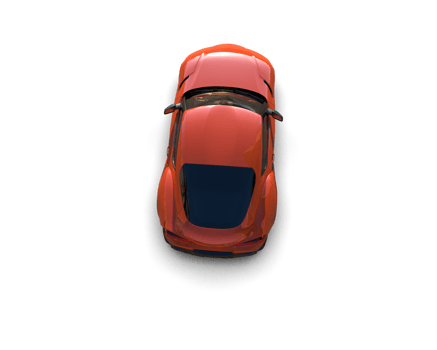 Realistic sport car isolated on background. 3d rendering - illustration png
