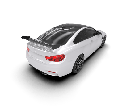 Realistic sport car isolated on background. 3d rendering - illustration png