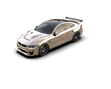 Realistic sport car isolated on background. 3d rendering - illustration png