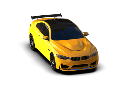 Realistic sport car isolated on background. 3d rendering - illustration png