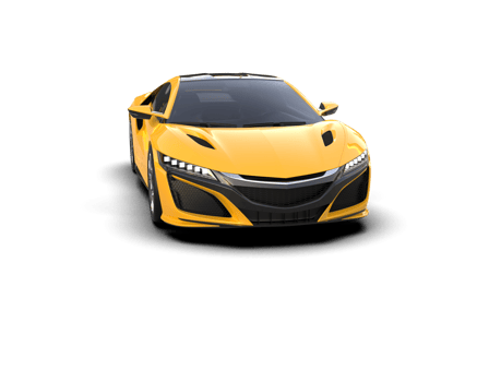 Realistic sport car isolated on background. 3d rendering - illustration png