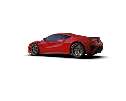 Realistic sport car isolated on background. 3d rendering - illustration png