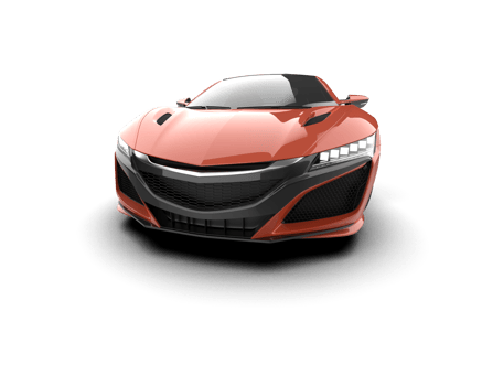 Realistic sport car isolated on background. 3d rendering - illustration png