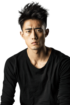Male Asian model alone against transparent background png