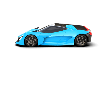 Realistic sport car isolated on background. 3d rendering - illustration png