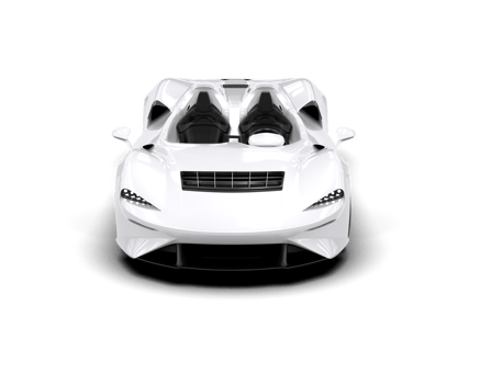 Realistic sport car isolated on background. 3d rendering - illustration png