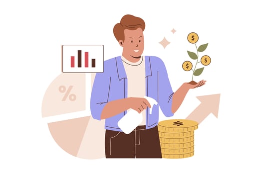 Investment financial illustration concept vector