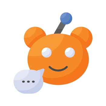 A social media platform post their content, reddit design vector