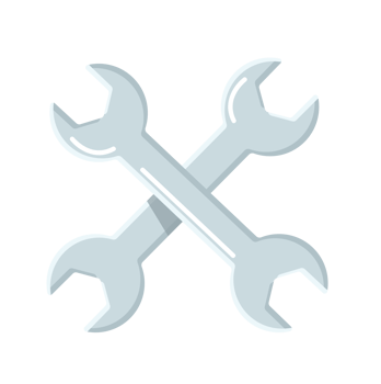 Wrench and screwdriver icon. repair symbol png