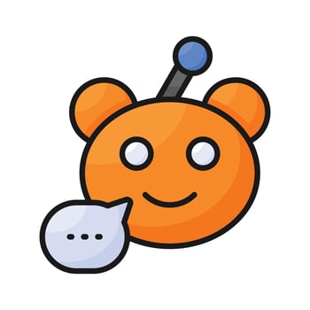 A social media platform post their content, reddit design vector