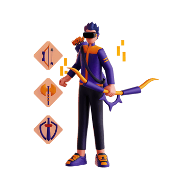 3D Character Metaverse Games Activity png
