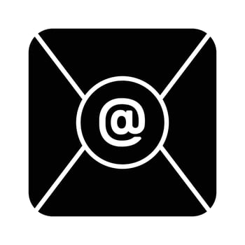 A mail app icon, an envelope symbolizes email communication and message management. vector