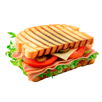 Delicious sandwich with background cutout. png