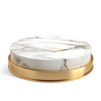 a green plant on a marble pedestal with on transparent background png