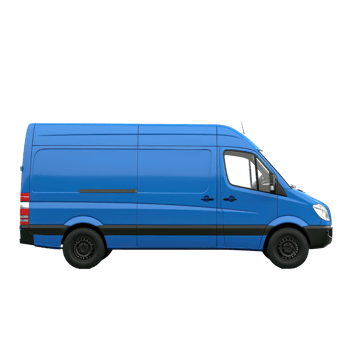 blue van on transparent background png