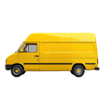 blue van on transparent background png