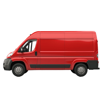 blue van on transparent background png