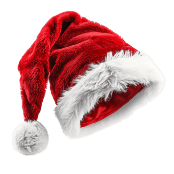 A Long Haired Santa Hat With A Big Ball on transparent Background Generative-AI png