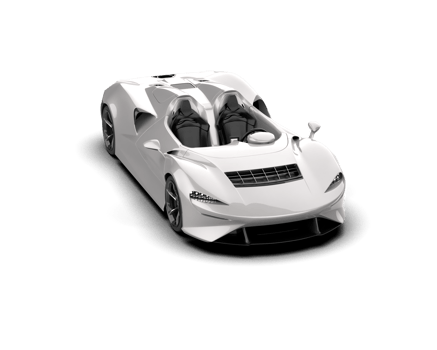 Realistic sport car isolated on background. 3d rendering - illustration png