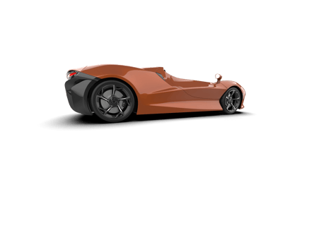 Realistic sport car isolated on background. 3d rendering - illustration png