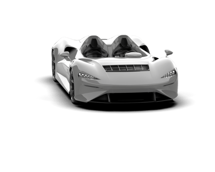 Realistic sport car isolated on background. 3d rendering - illustration png
