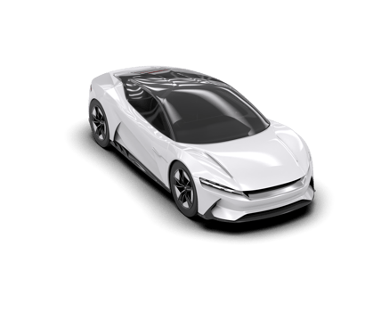 Realistic sport car isolated on background. 3d rendering - illustration png