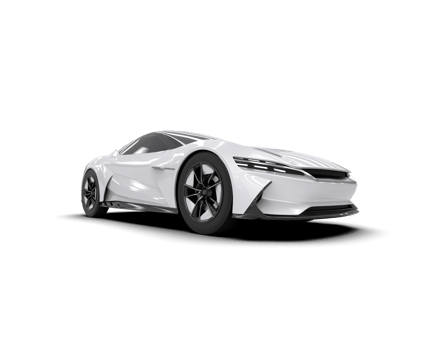 Realistic sport car isolated on background. 3d rendering - illustration png
