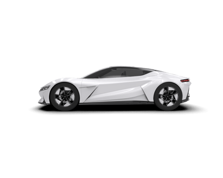 Realistic sport car isolated on background. 3d rendering - illustration png
